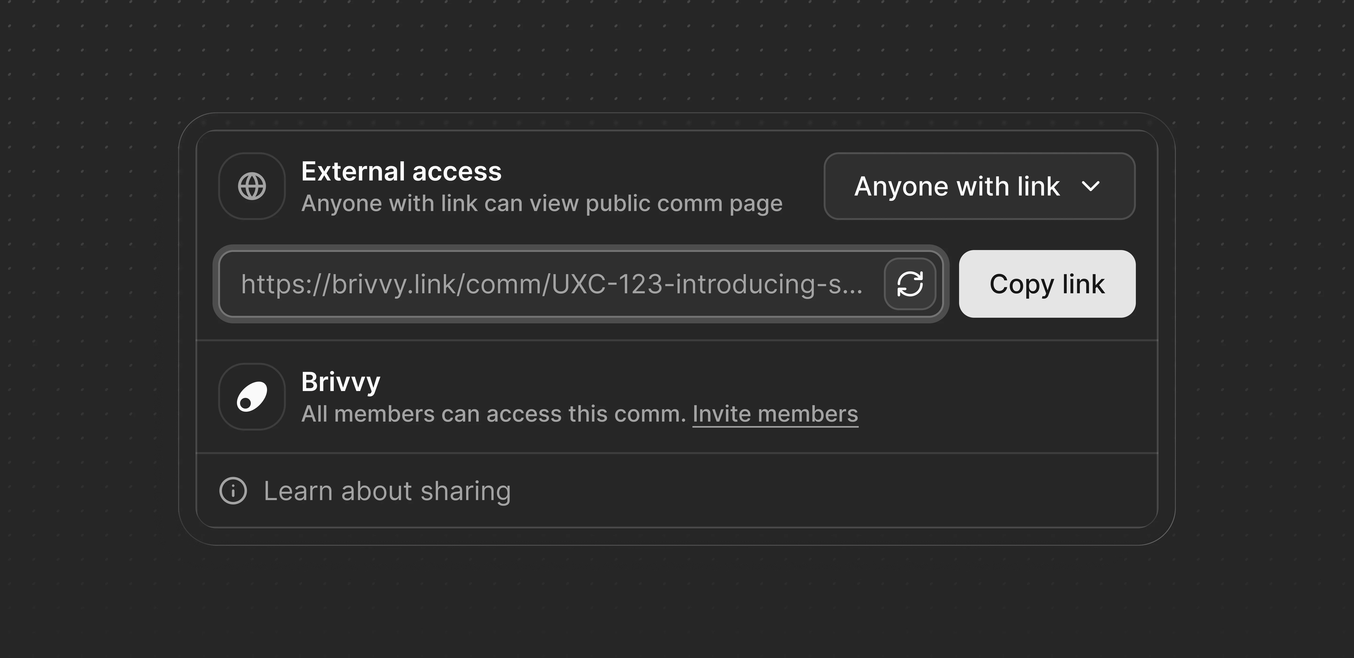 Regenerate Link Light Regenerate Link Cover Dark