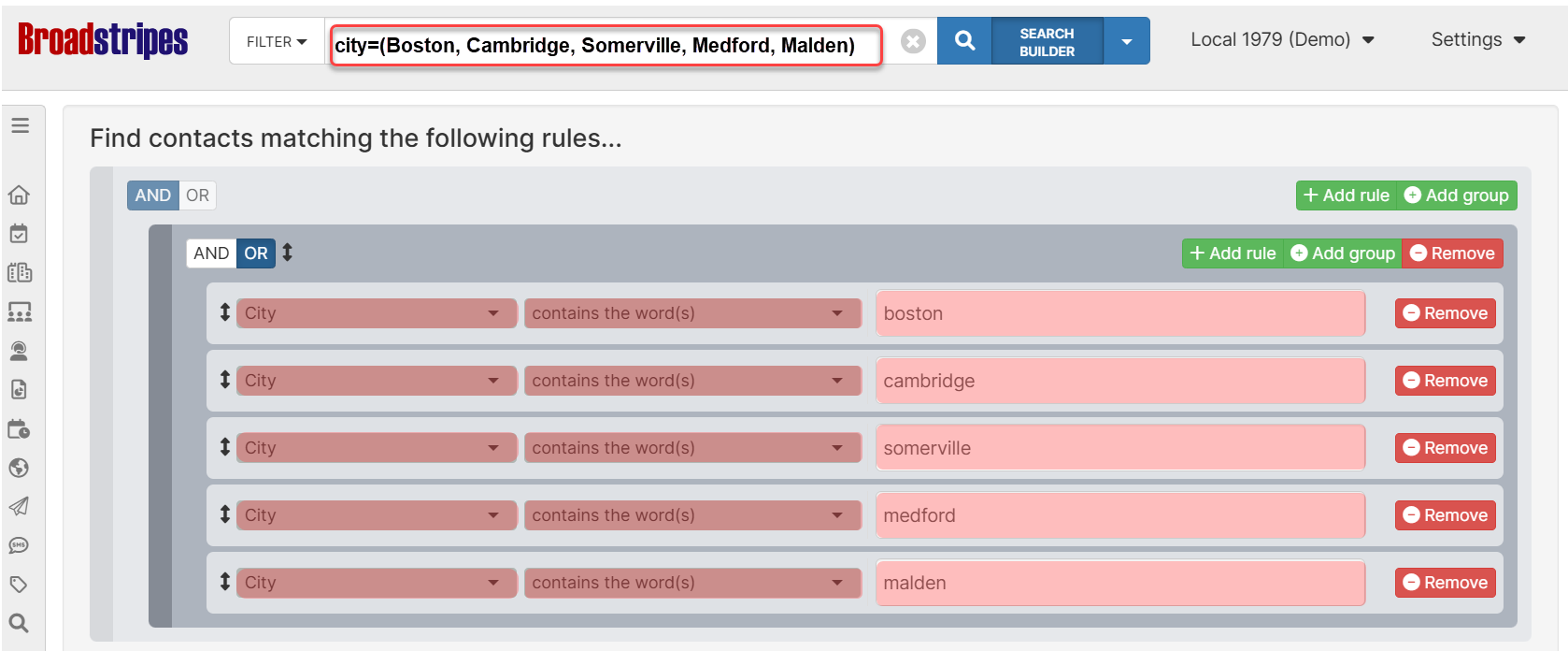 Using a multi-value search - Broadstripes Help Center