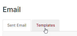 Email templates tab