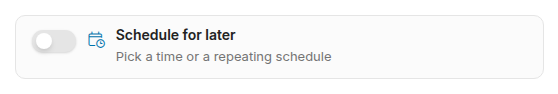 Enable schedule switch for search results reports