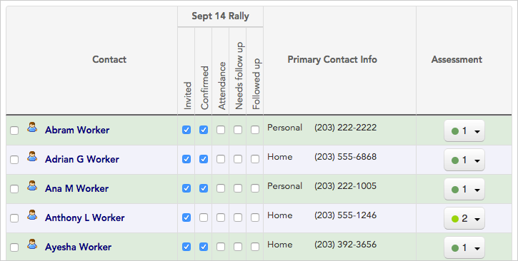 Layout applied to search results