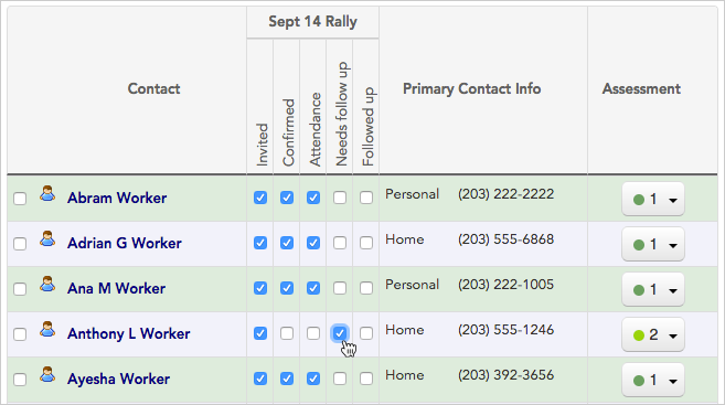 Update contact records using the new layout