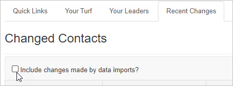 Include data imports checkbox