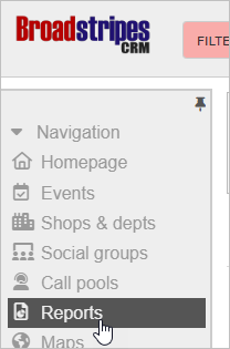 Reports link in the navigation panel