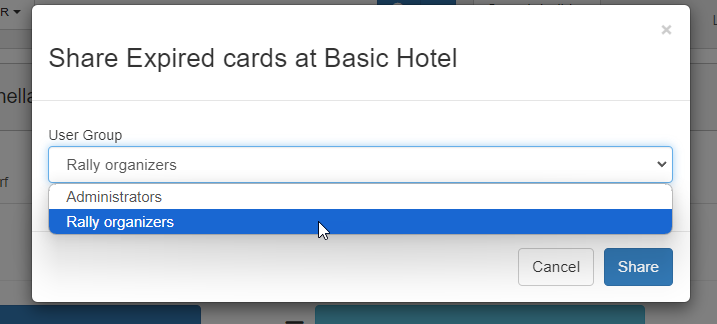 Share quick link dialog