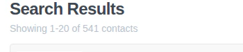 Contact count display