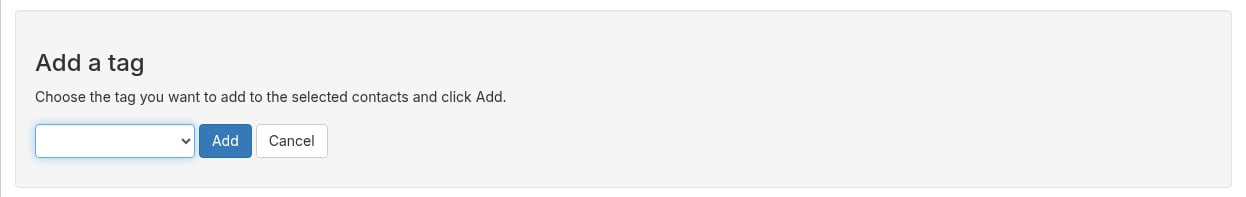 Add a tag dialog