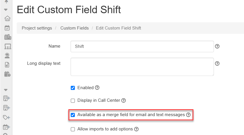 Merge Field - Custom Field
