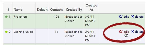 Assessment edit interface