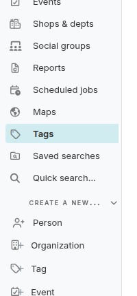 Tags in navigation panel