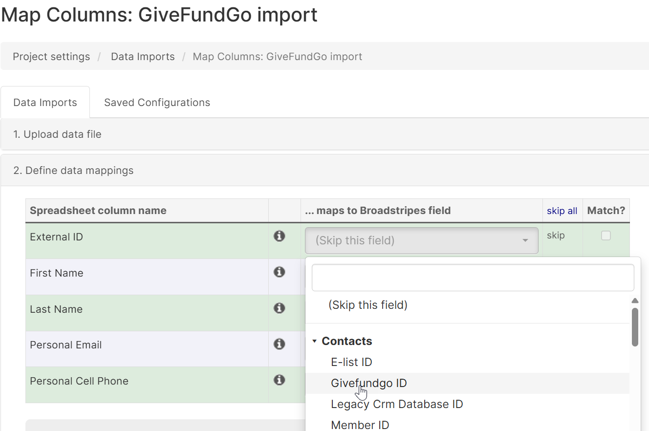 Mapping external systems