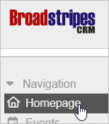 Homepage navigational panel