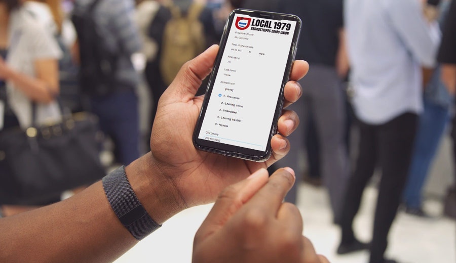 Organizer Using Broadstripes Public Form On Phone