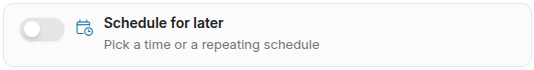 Enable schedule switch for search results reports