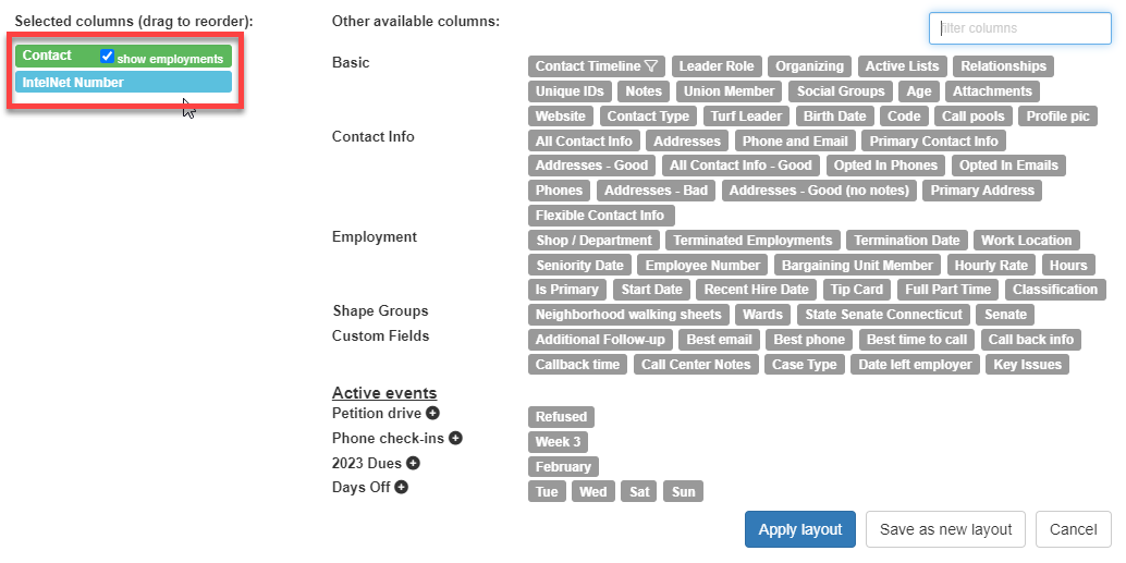 Simple search layout with custom field