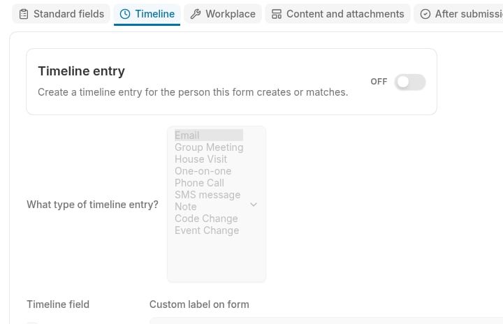 Timeline Tab