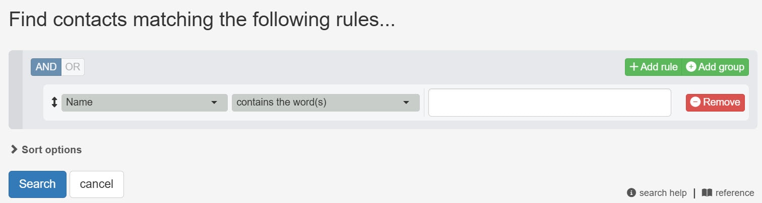 Search Builder button