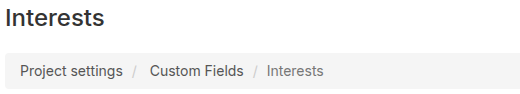 Custom field editing completed