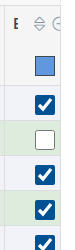 Disabled custom field in the list