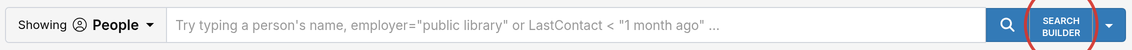 Search bar at the top of the page with the Search Builder button