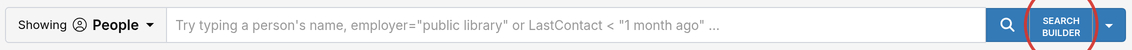 Search bar at the top of the page with the Search Builder button