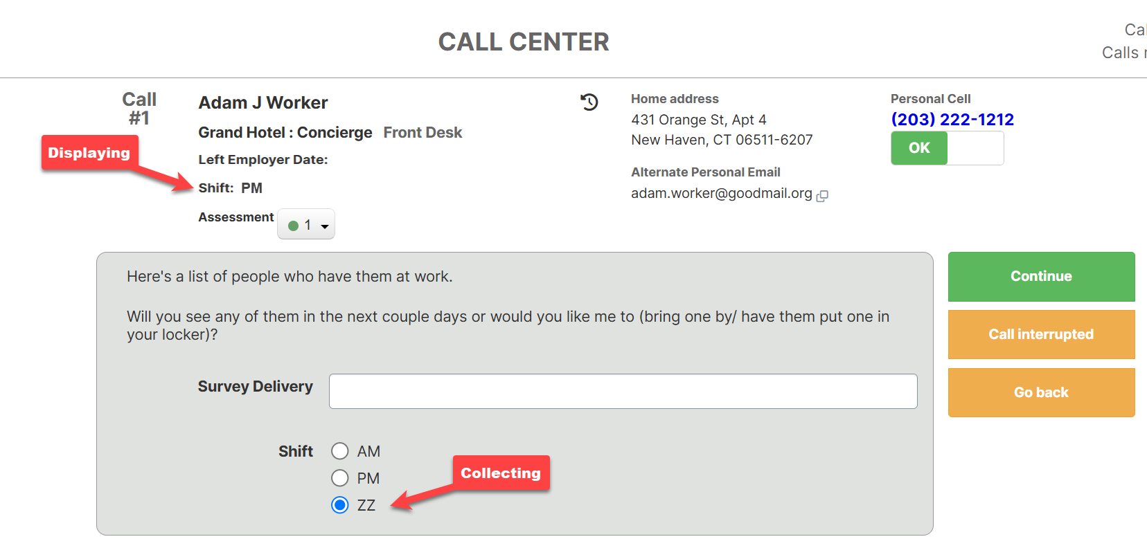 Collecting vs. displaying