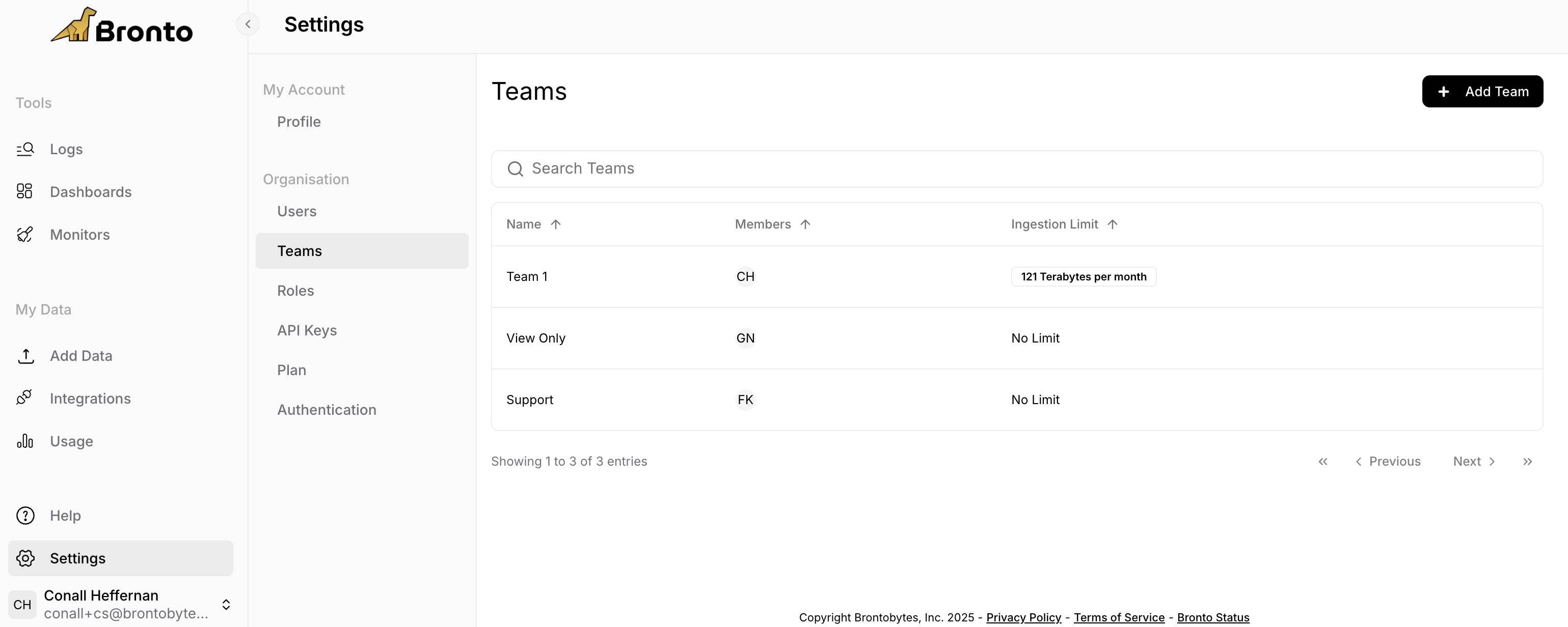 User Management - Bronto Docs