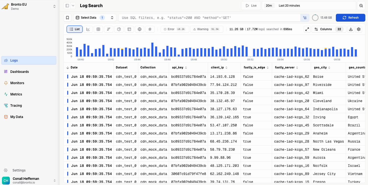 Log Search overview