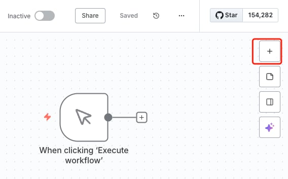 Add a node to the n8n workflow