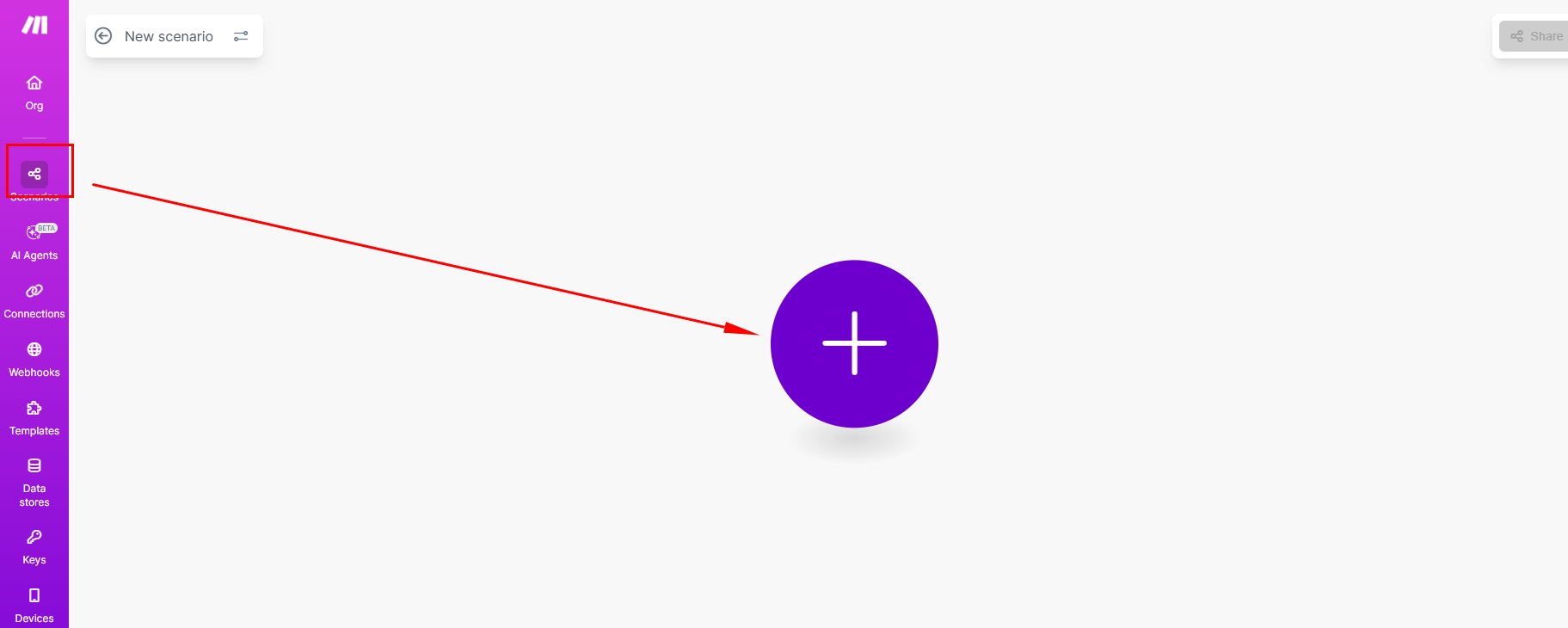Add BrowserAct to a Make scenario