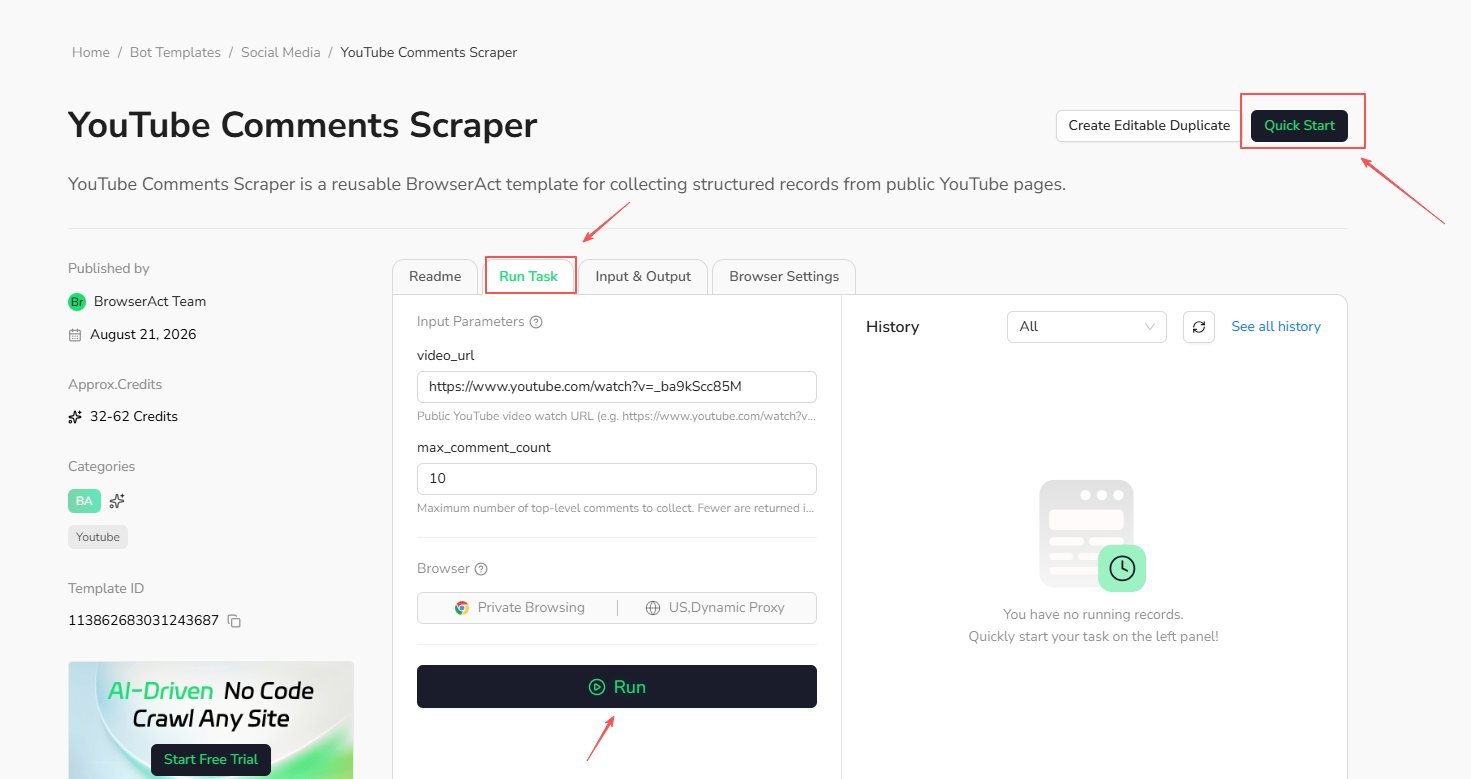 Open Run Task or select Quick Start to run a Bot Template