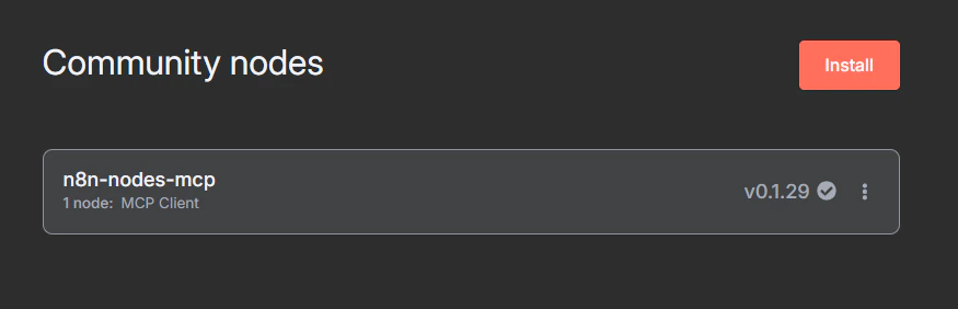 Installing n8n-nodes-mcp community node