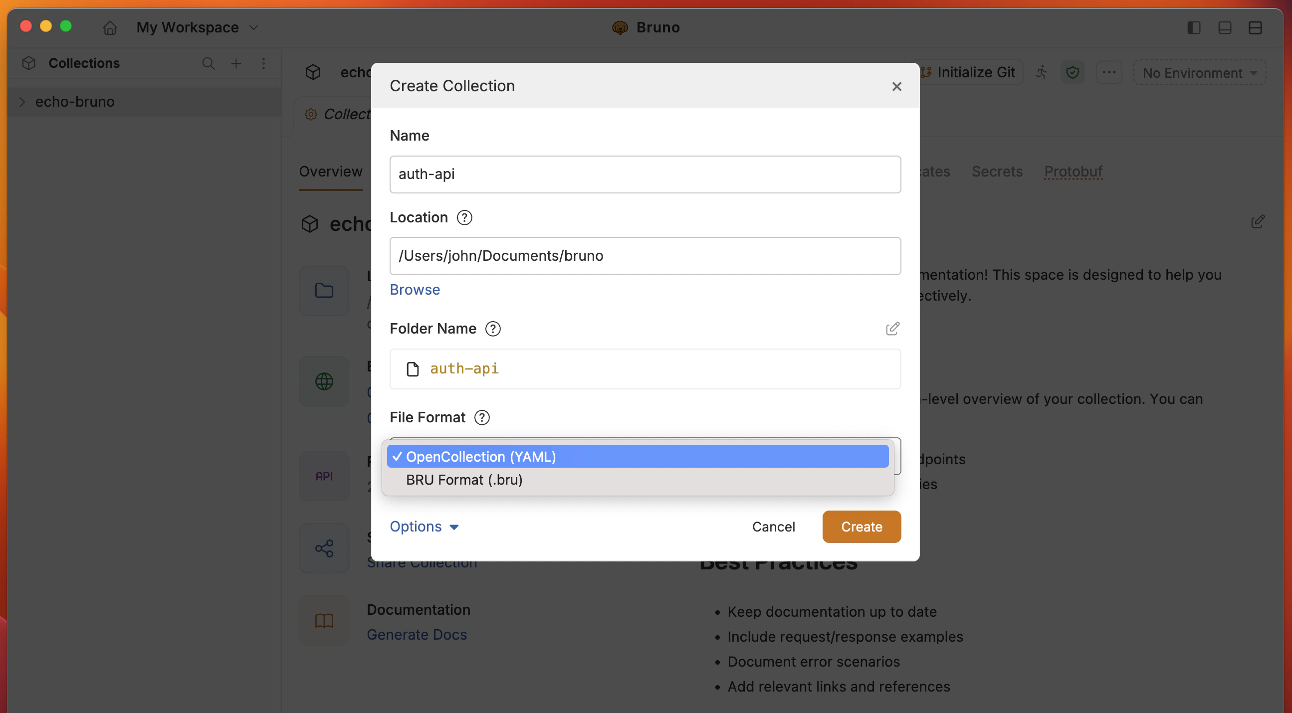 select file format