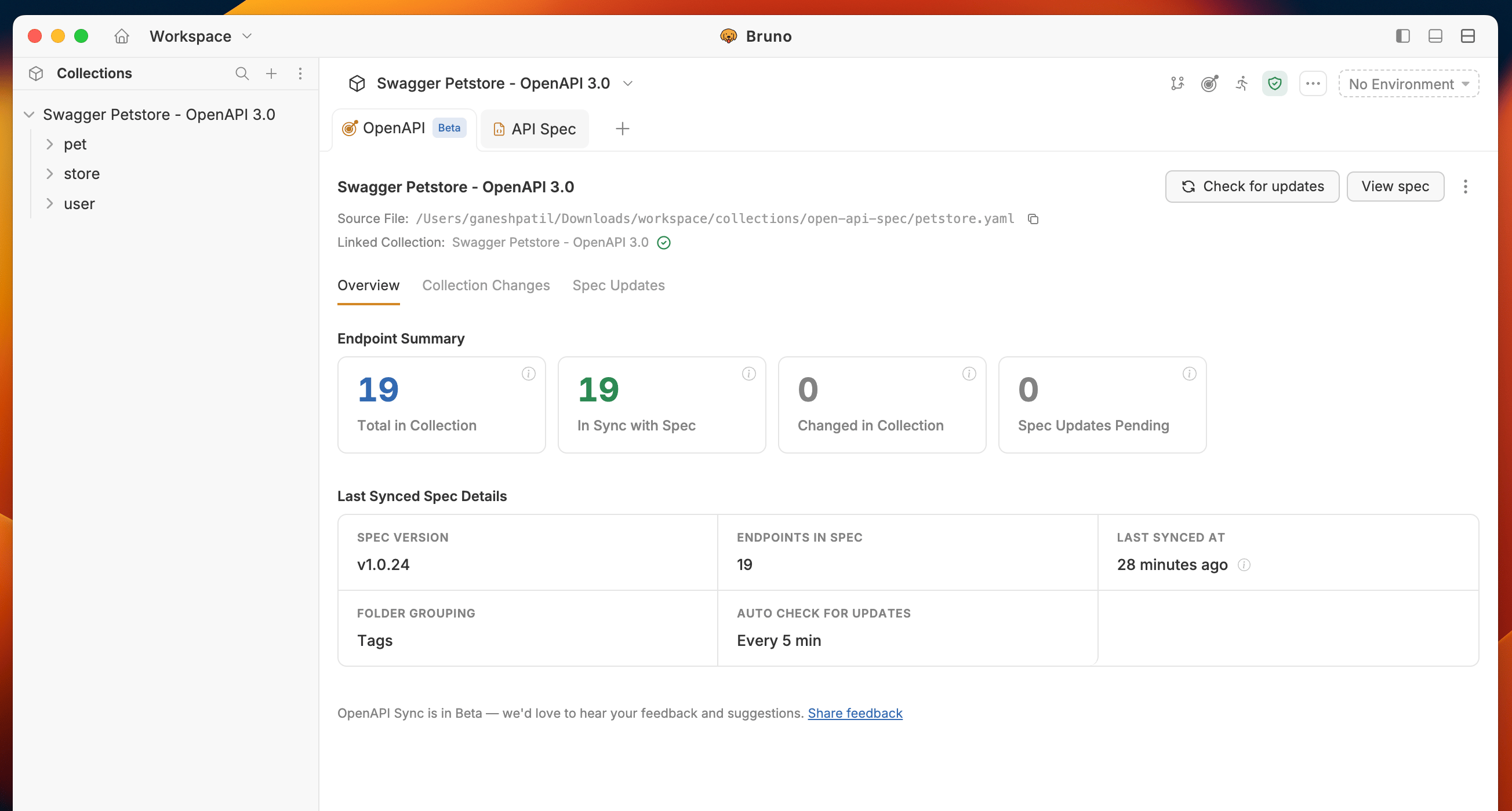 openapi sync ui at a glance