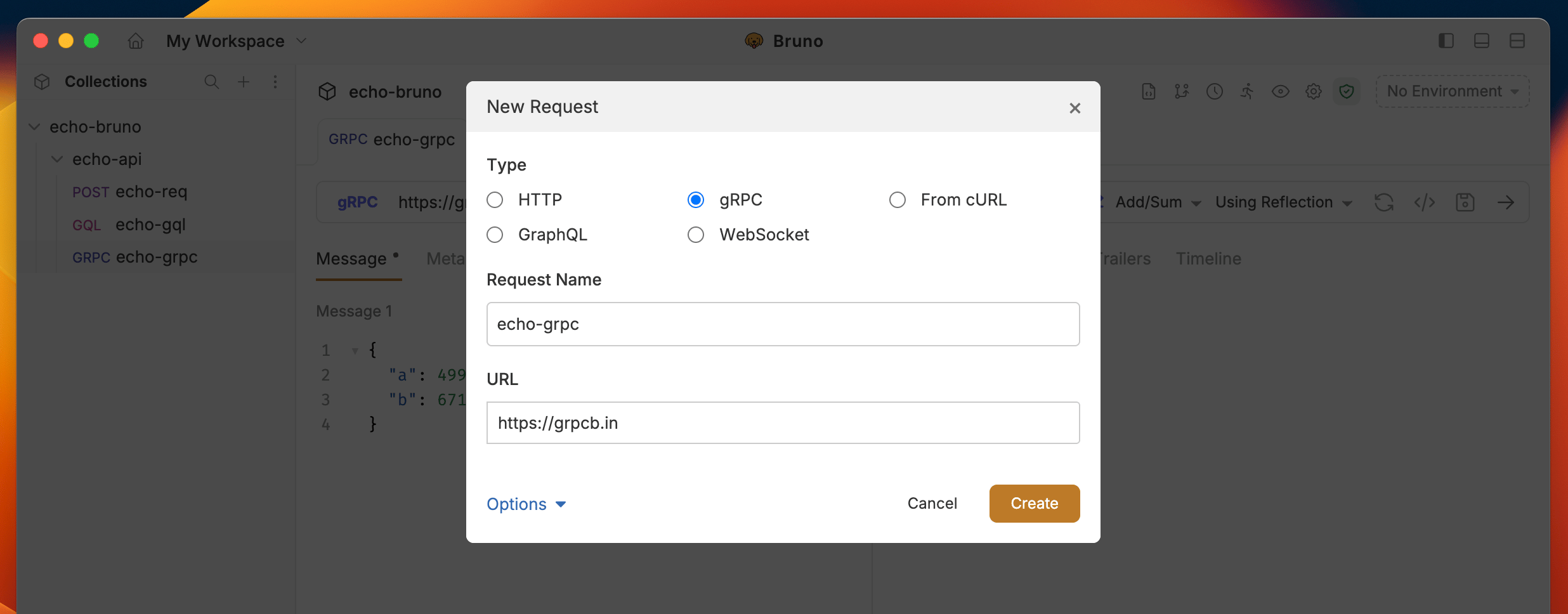 Create gRPC Request