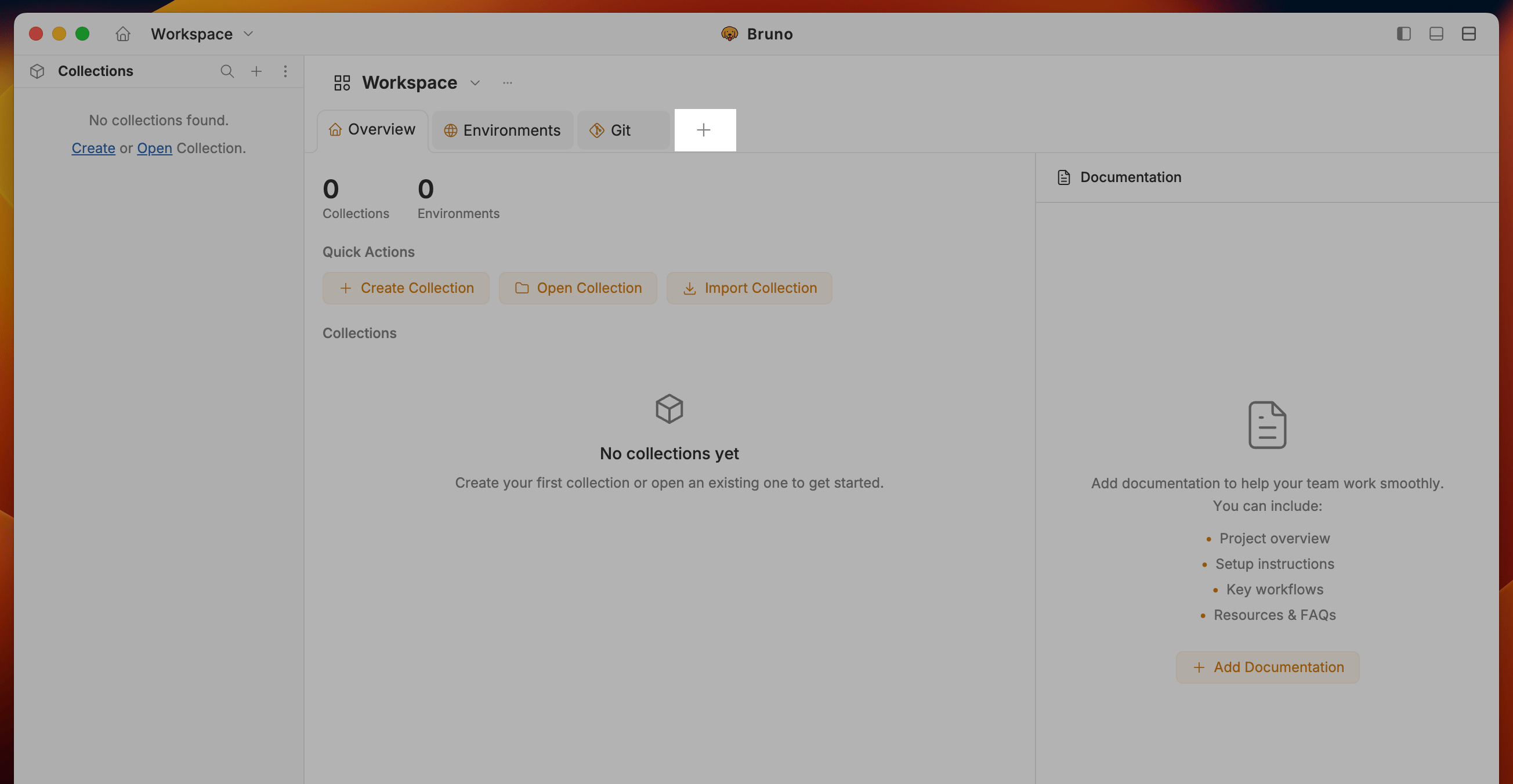 create request without a collection