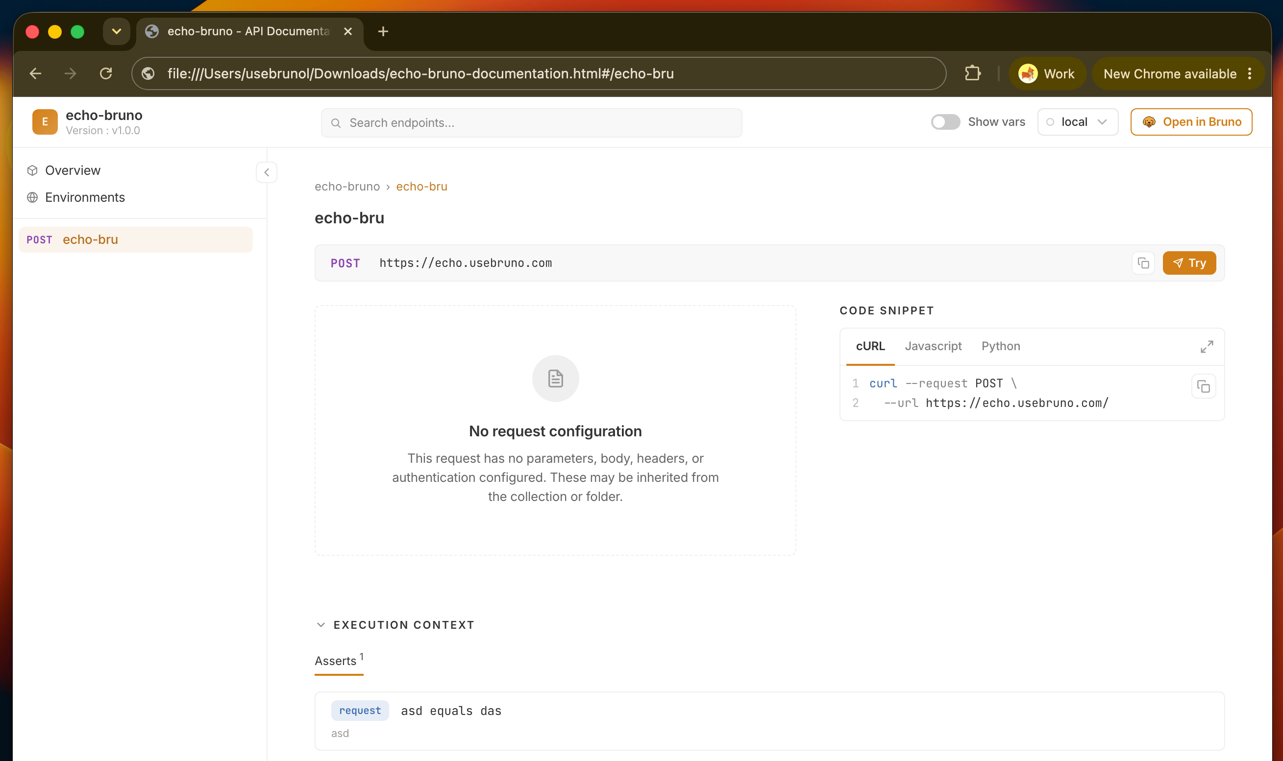 Generated HTML Documentation