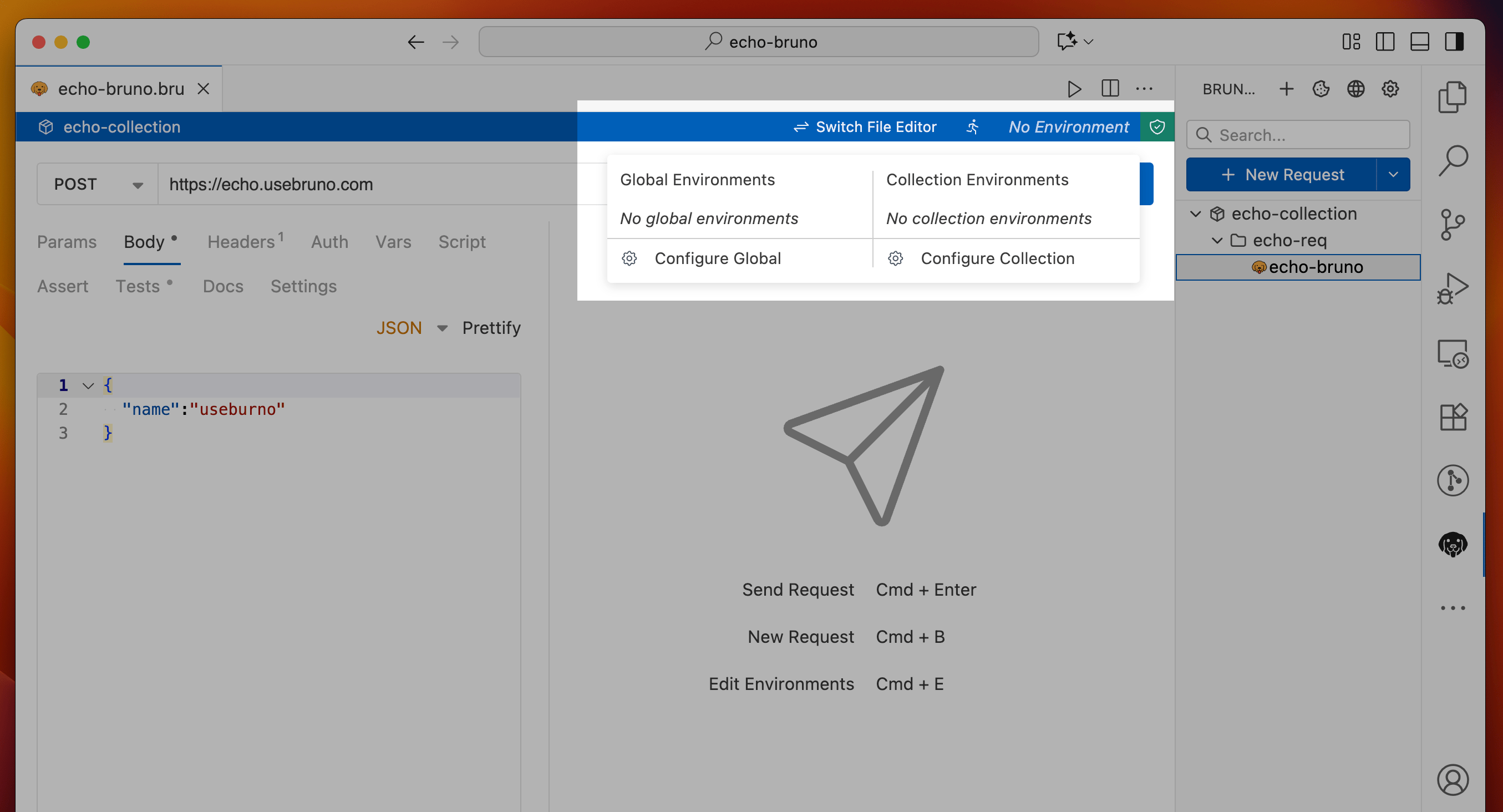 VS Code Extension Create Environment