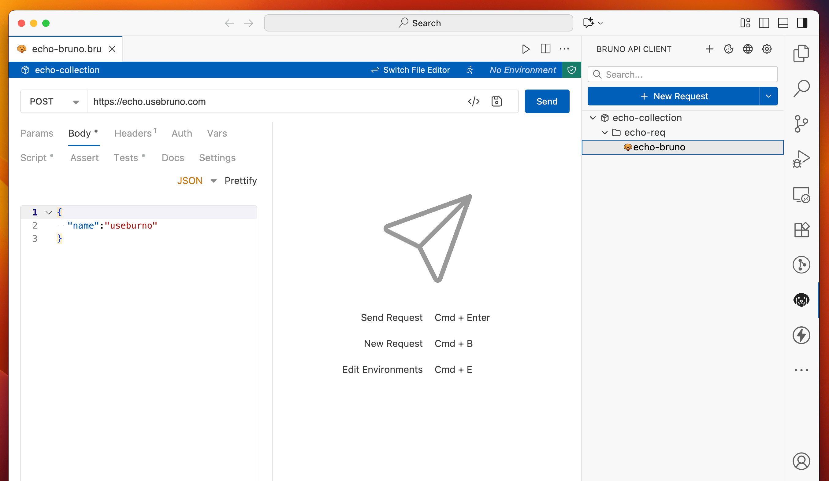 VS Code Extension Create Request