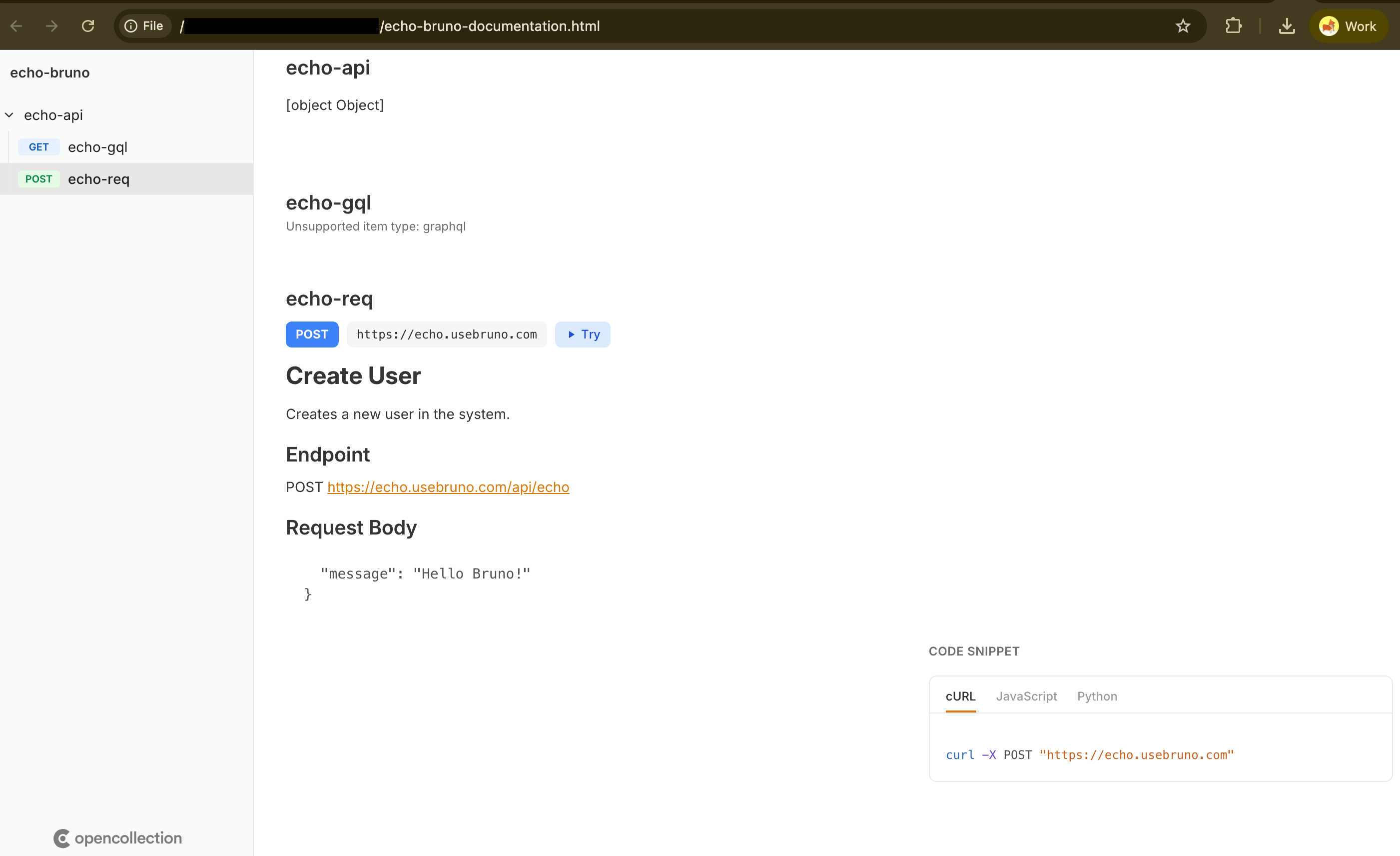 Generated HTML Documentation