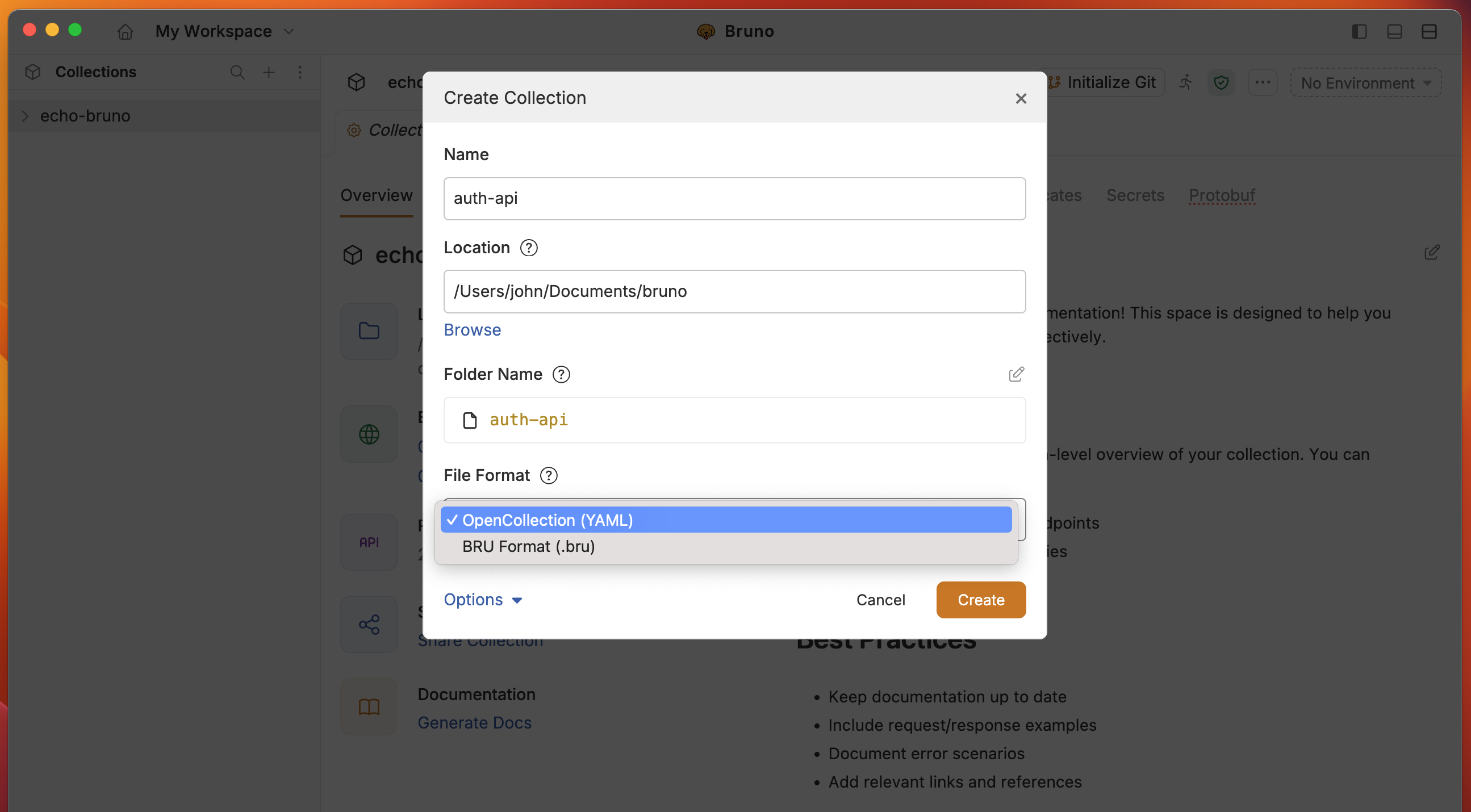 select file format