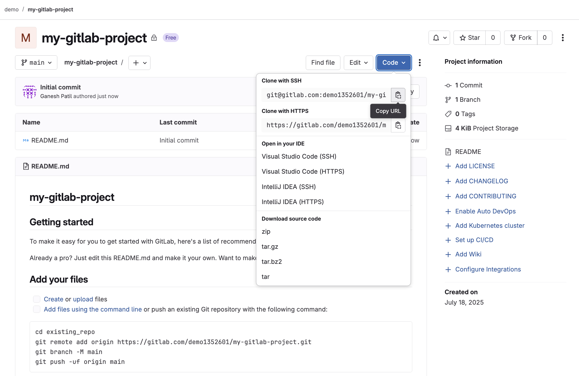 gitlab-clone-url