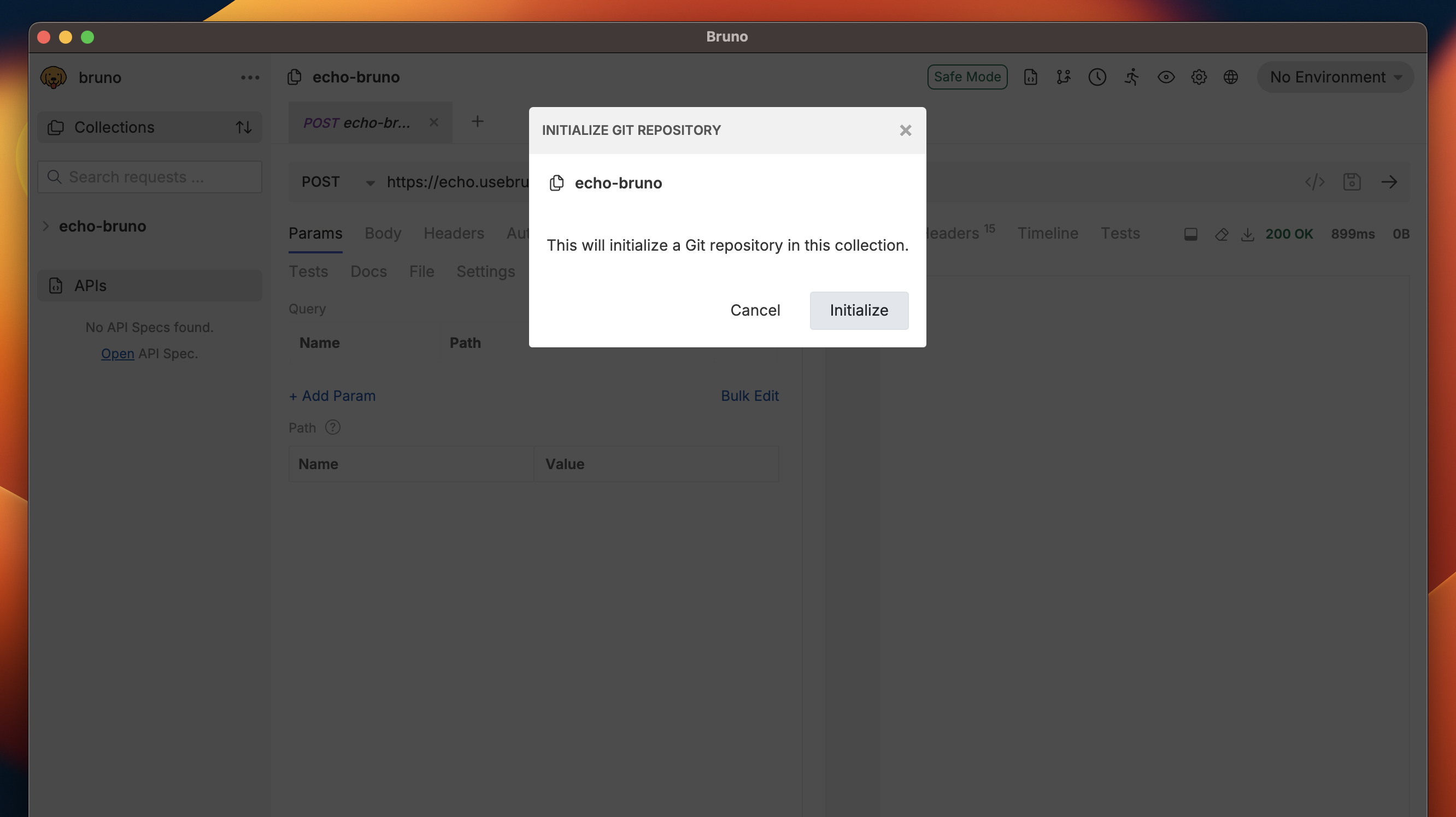 Click Init Button
