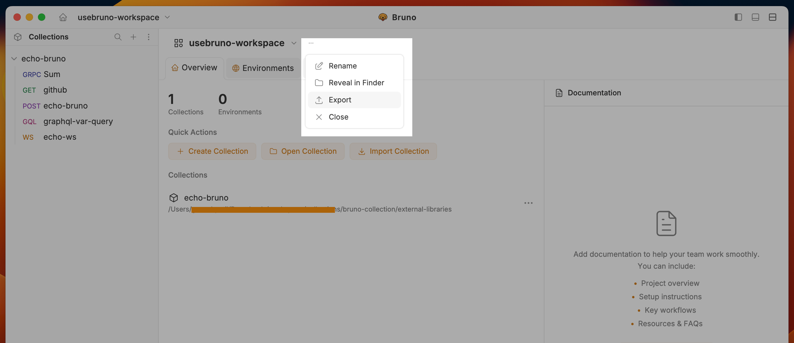 export-workspace