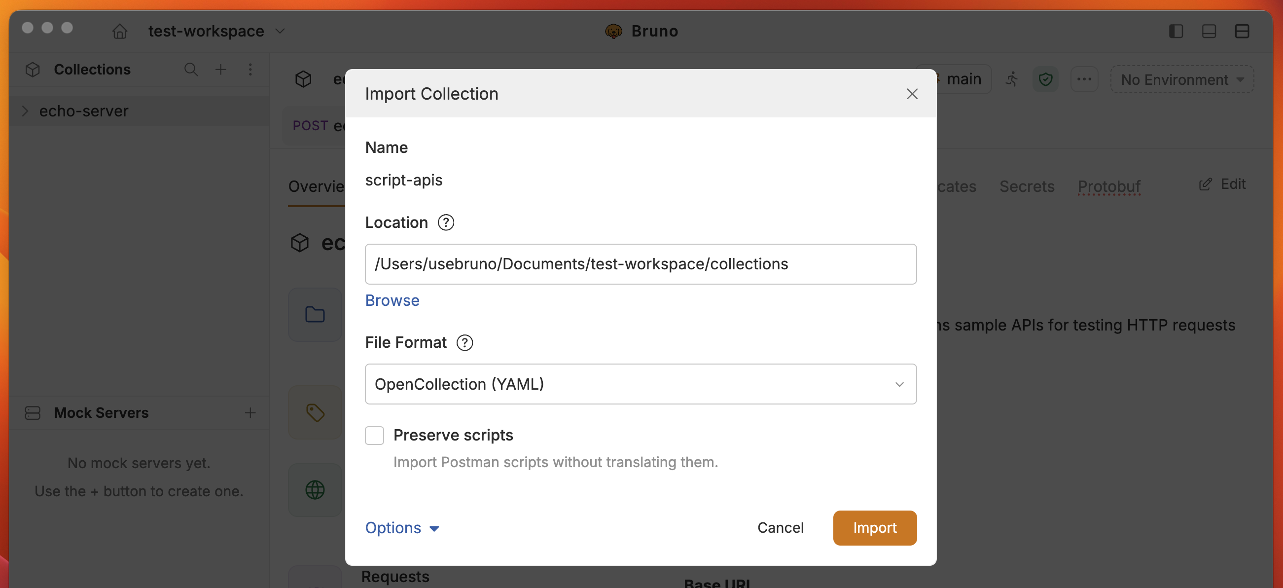 Preserve scripts option