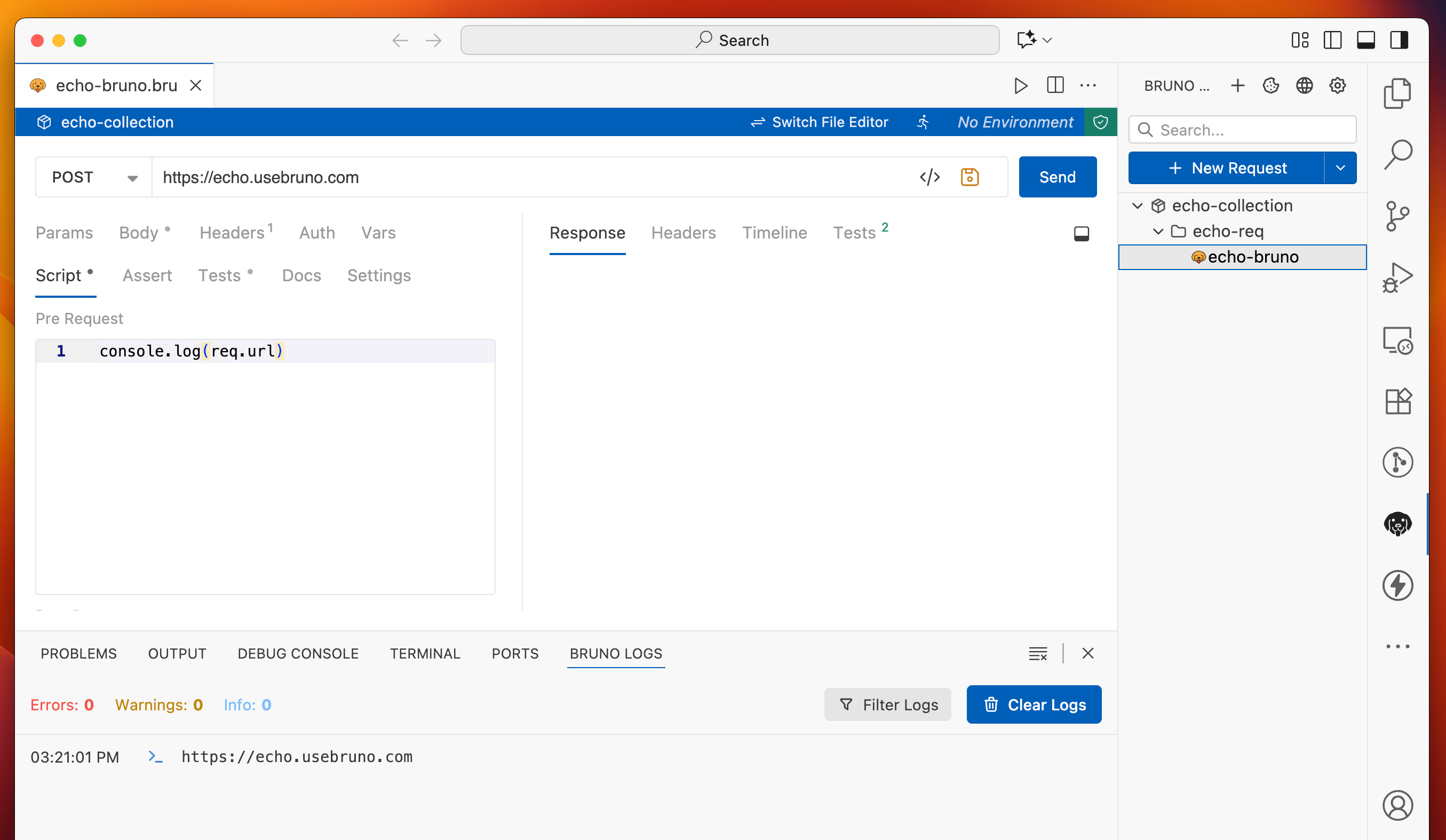 VS Code Extension Console