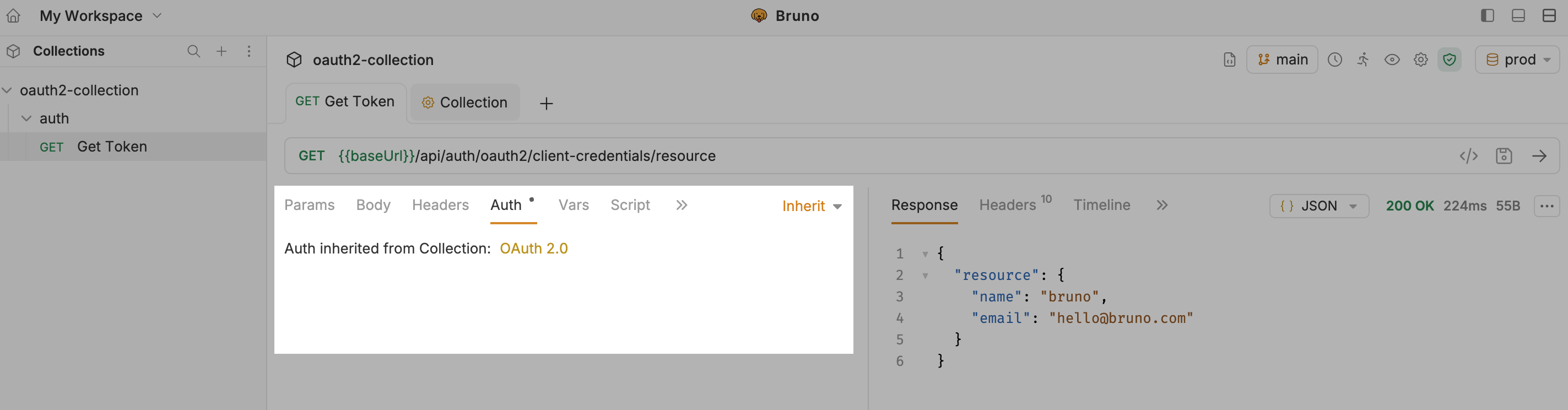 Navigate Request and Select Inherit