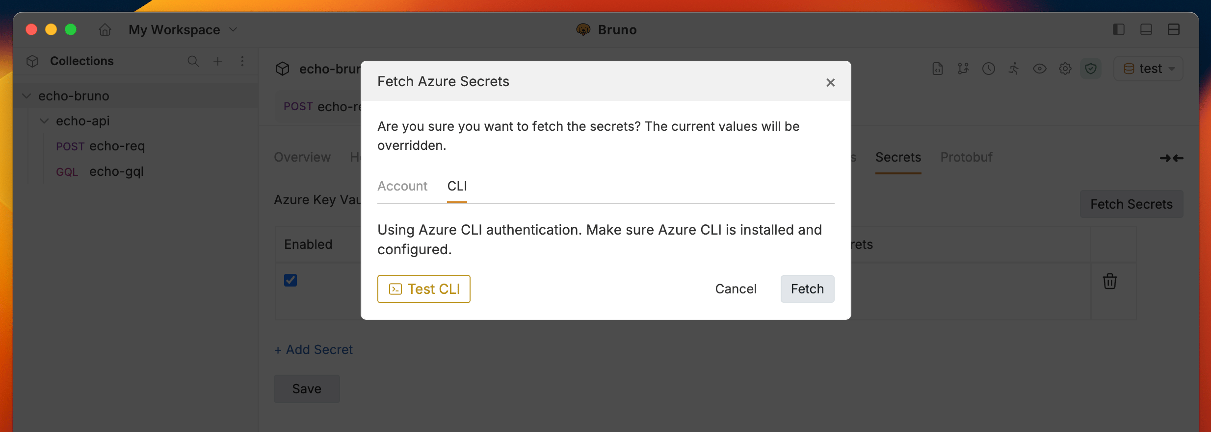 Test CLI Authentication