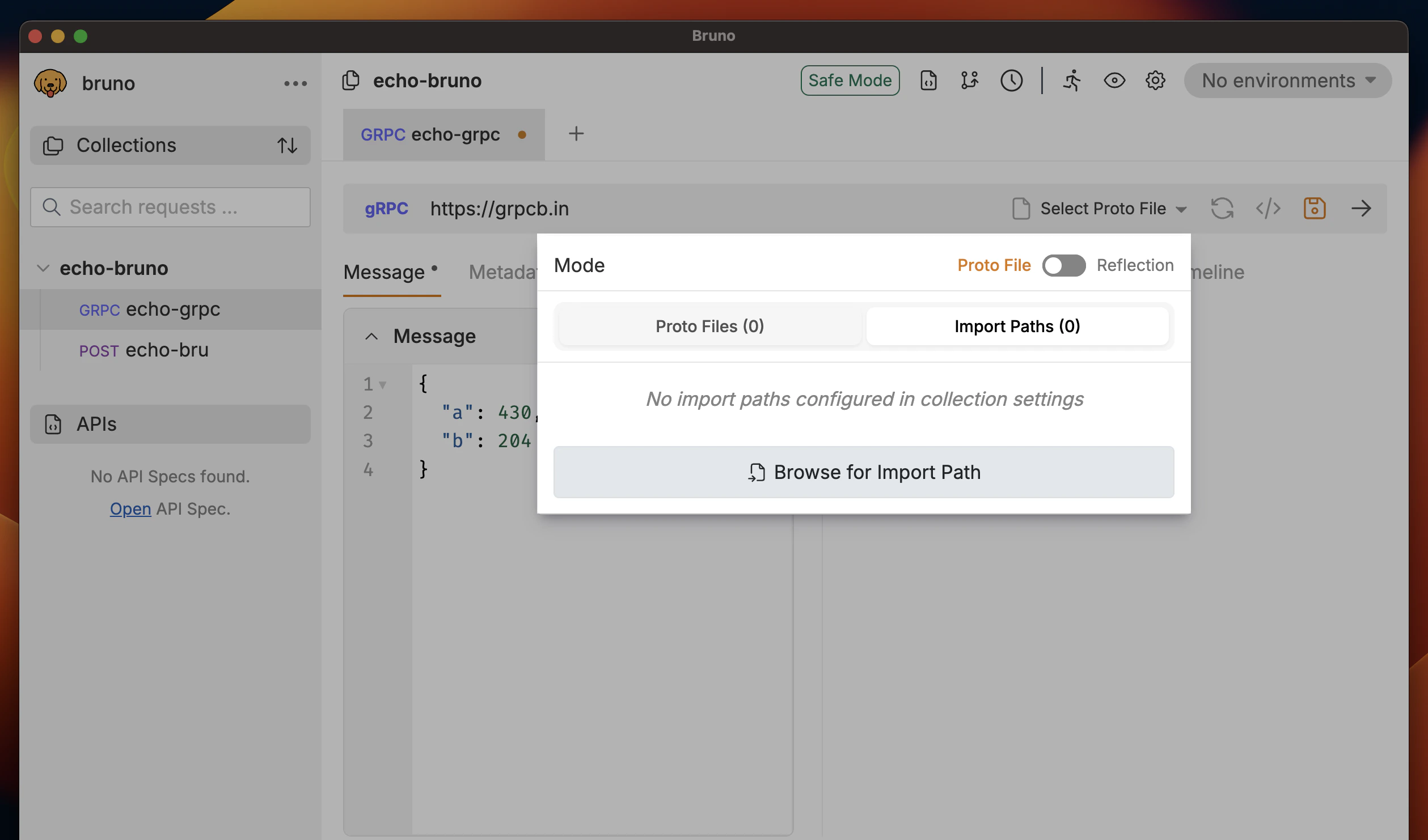 gRPC Request Level Import Path