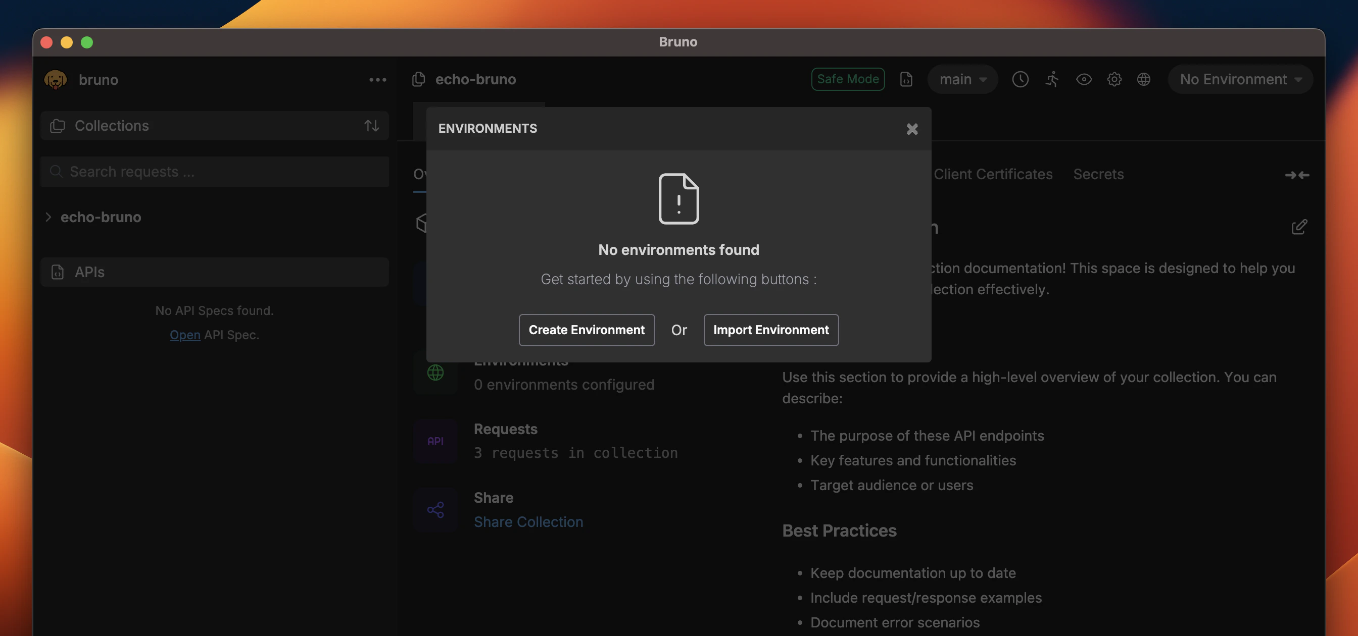 Import Environment New